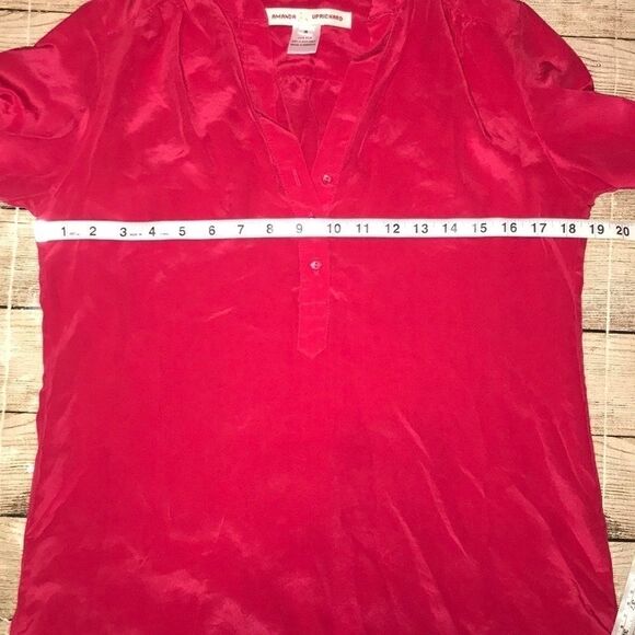 Amanda Uprichard Silk Long Sleeve Popover Blouse - Picture 5 of 8